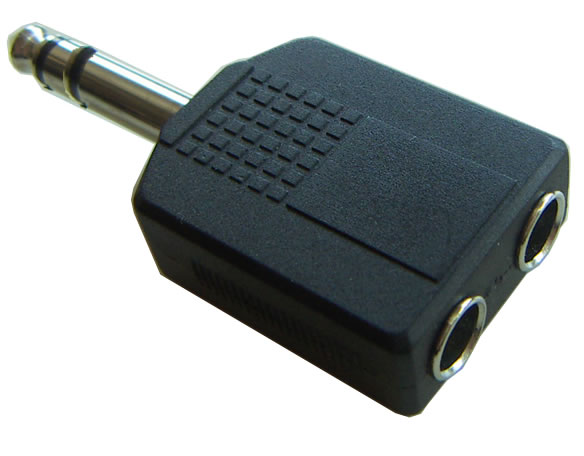 6,3 mm Stereo Erkek Çift 6,3 mm Stereo Dişi Dağıtıcı resim1