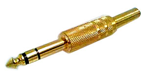 6,3mm Stereo Jak Altın Kaplama resim1