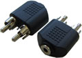 3,5 mm Stereo Dişi Çift RCA Erkek Dağıtıcı
