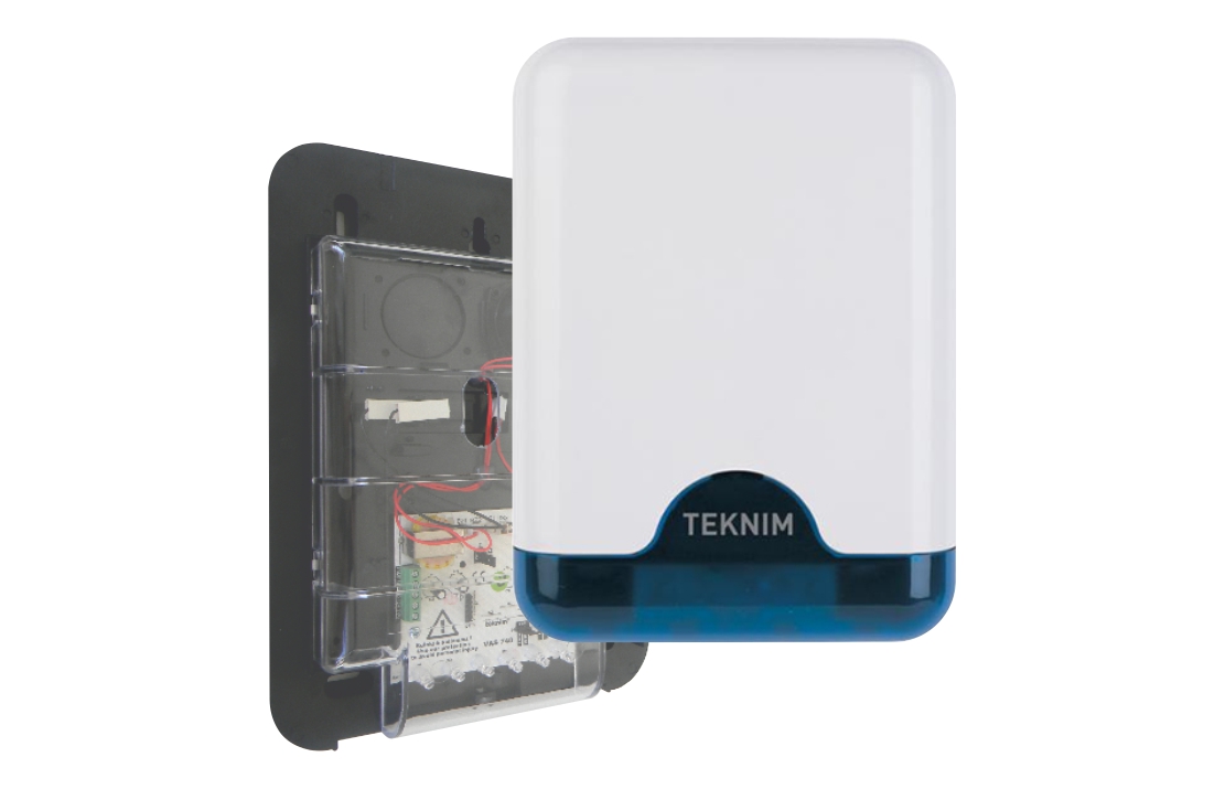 VAS-720B P Teknim 2 Ledli Harici Siren (Şarjlı Pil Dahil) Plastik Korumalı resim1
